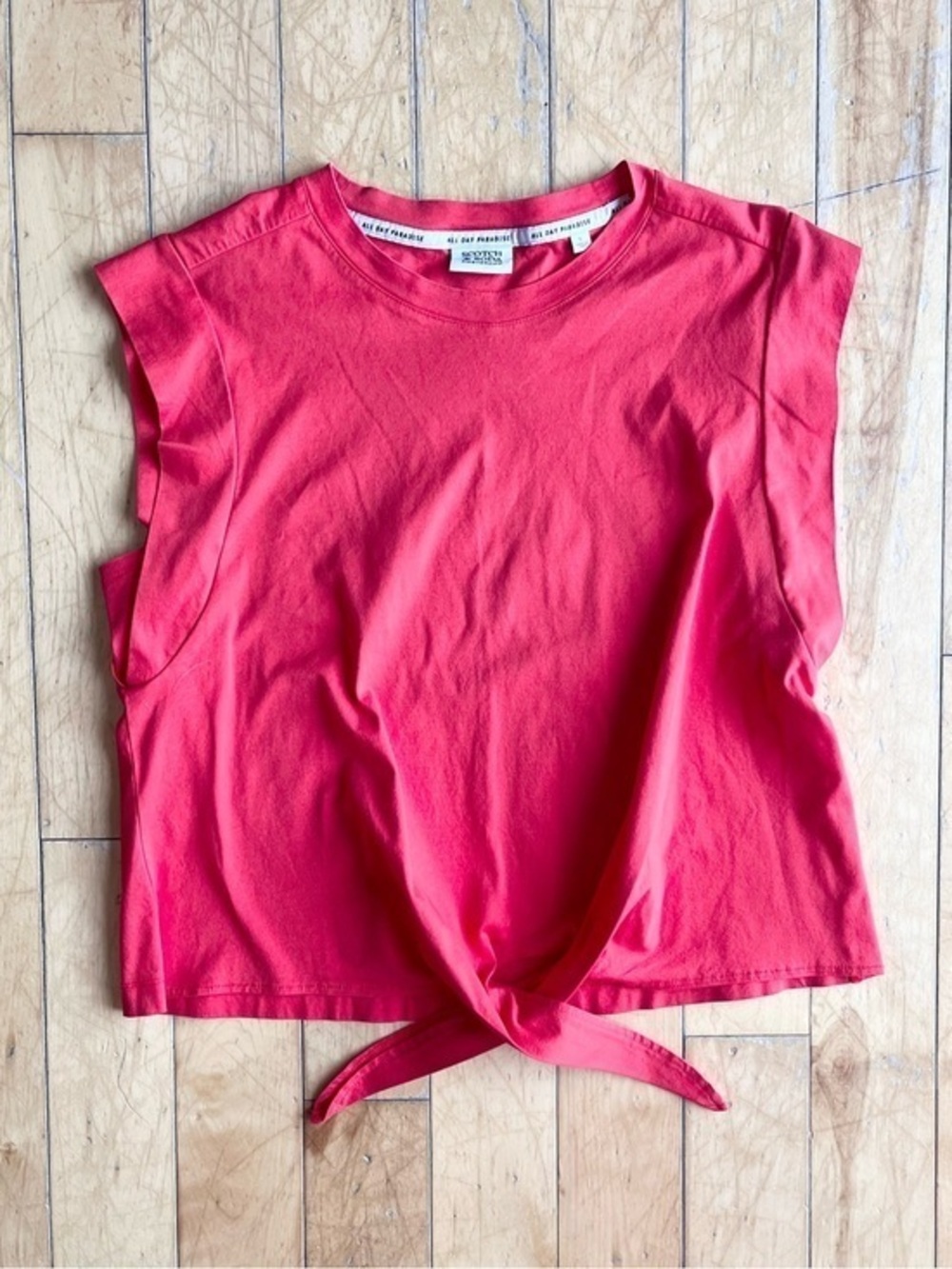 Scotch & Soda Tie-Front Sleeveless Relaxed Casual Summer Top Size Large